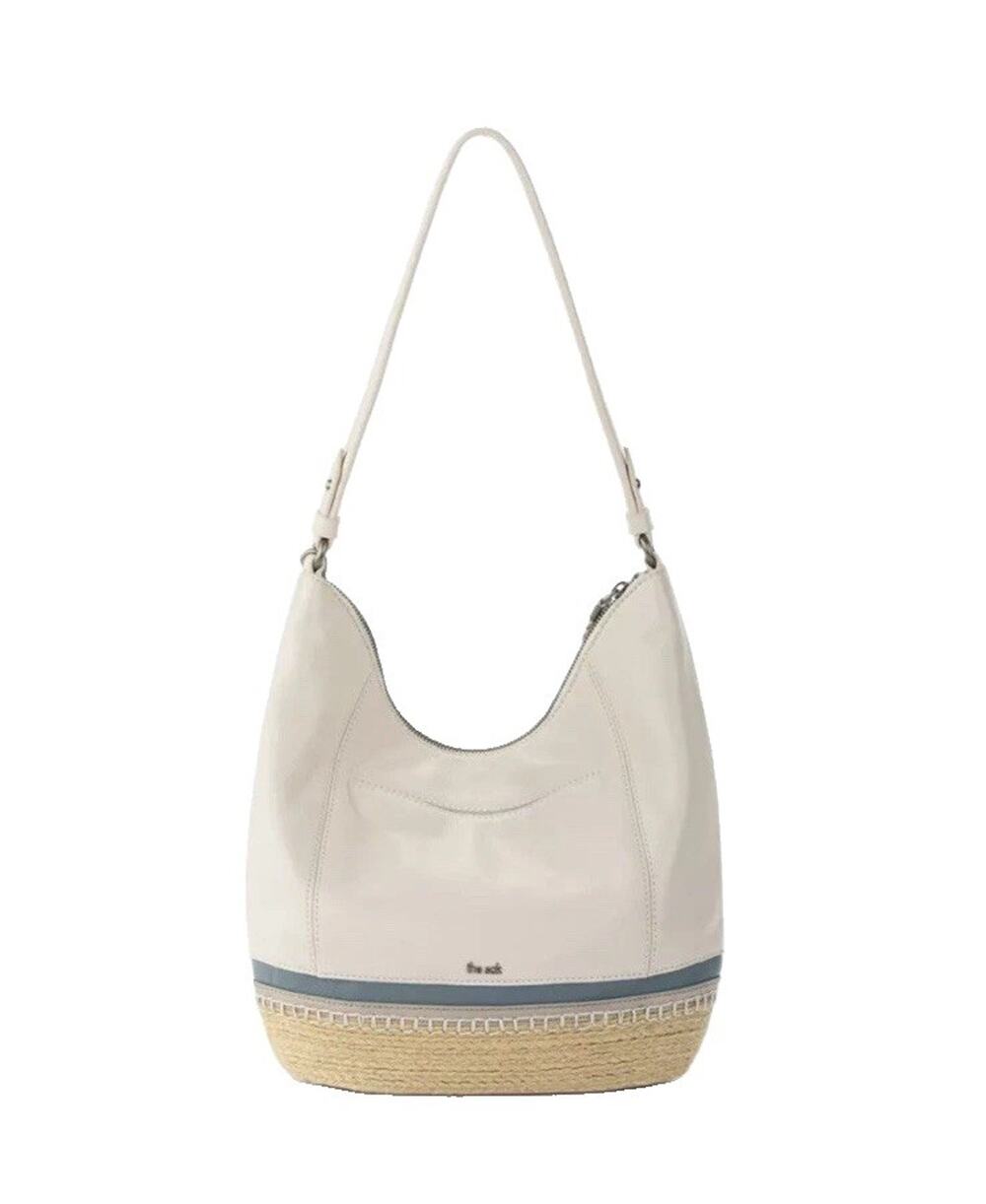 The Sak Sequoia Hobo Shoulder Bag Stone & Blue Leather Espadrille Flaw